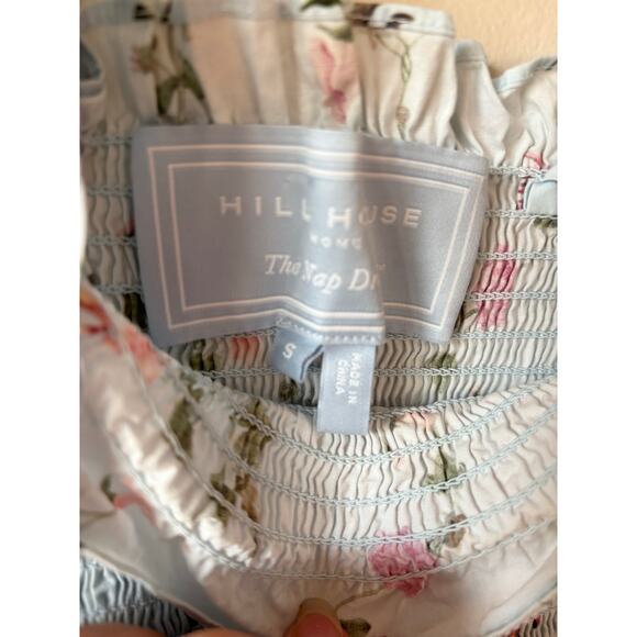 HILL HOUSE HOME Ellie Nap Dress Blue Pond Floral Print S - Picture 7 of 11